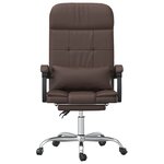 vidaXL Fauteuil de massage inclinable de bureau Marron Similicuir