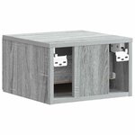 vidaXL Cabinet de chevet mural Sonoma gris 34 5 x 33 x 20 cm