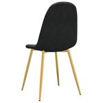 vidaXL Chaises à manger lot de 6 noir velours