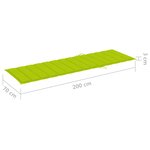 vidaXL Chaise longue double et coussins vert vif Bois de pin imprégné