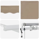vidaXL Auvent Rétractable 350 x 250 cm Beige