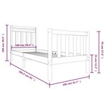 vidaXL Cadre de lit sans matelas bois massif 100x200 cm