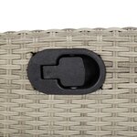 vidaXL Banc inclinable de jardin et coussins gris clair résine tressée