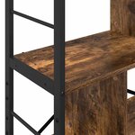 vidaXL Étagère Chêne fumé 75 x 30 x 123 5 cm Bois d'ingénierie