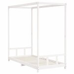 vidaXL Cadre de lit pour enfants blanc 90x200 cm bois de pin massif