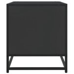 vidaXL Meuble TV noir 120 5x40x46 cm bois d'ingénierie et métal