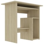 Bureau table poste de travail meuble d'ordinateur informatique étude chêne sonoma 80 x 45 x 74 cm bois d’ingénierie brun 02_0023660