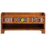Banc à chaussures vidaXL 100x35x45 cm en bois massif d'acacia