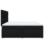 vidaXL Sommier à lattes de lit avec matelas Noir 180x200 cm Tissu