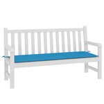 vidaXL Coussin de banc de jardin bleu 150x50x3 cm tissu oxford