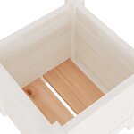 vidaXL Jardinières 2 Pièces Blanc 31x31x31 cm Bois de pin massif