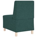 vidaXL Fauteuil Sofa Gris Clair 55 cm Tissu 3 Pièces Vert foncé