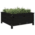 vidaXL Jardinière noir 82 5x82 5x39 cm bois massif de pin