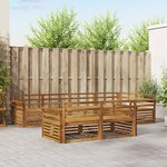 vidaXL Ensemble de canapés d'extérieur 7 Pièces Naturel
