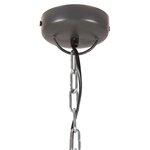 vidaXL Lampe suspendue industrielle Gris Fer et bois solide 35 cm E27