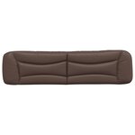vidaXL Coussin de tête de lit marron 200 cm similicuir