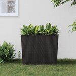 vidaXL Jardinière et intérieur amovible marron 12 /44 L rotin PP