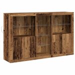 vidaXL Buffet LED Bois ancien 162 x 37 x 100 cm Bois d'ingénierie