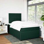 vidaXL Sommier à lattes de lit avec matelas vert foncé 120x190 cm
