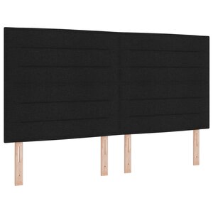 vidaXL Tête de lit design à LED noire 90 cm tissu