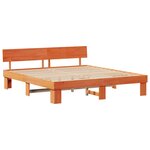 vidaXL Cadre de lit Marron cire 180 x 200 cm Bois massif en pin