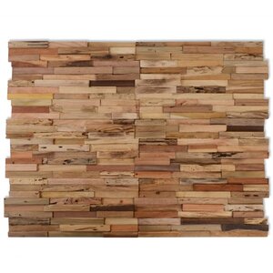 vidaXL Panneaux de revêtement mural 10 Pièces 1 03m² Bois de teck recyclé