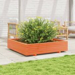 vidaXL Jardinière cire marron 110x110x26 5 cm bois de pin massif