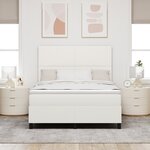 vidaXL Lit à ressorts avec matelas Crème 140x200 cm Tissu en velours côtelé