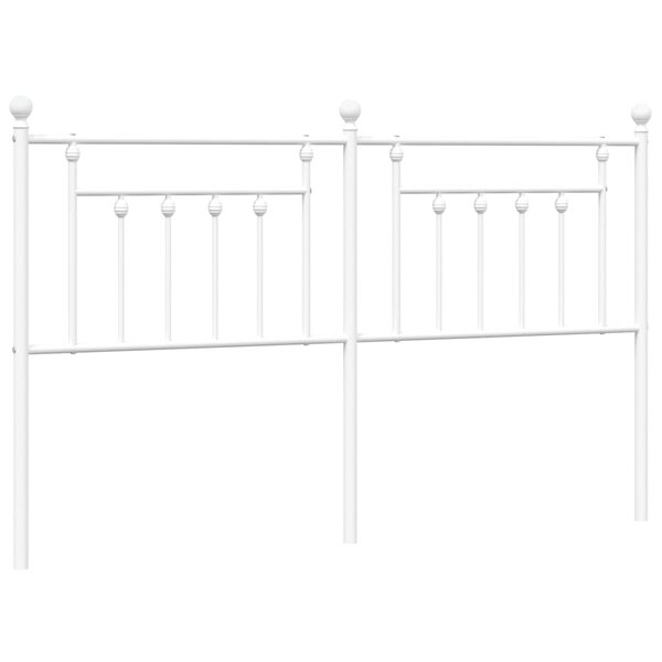 vidaXL Tête de lit métal blanc 160 cm