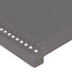 vidaXL Tête de lit avec oreilles Gris 203x16x78/88 cm Similicuir