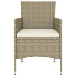 vidaXL Salon de jardin 5 Pièces Résine tressée Beige