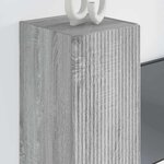 vidaXL Meuble TV mural Montage mural 2 Pièces Gris Sonoma 30 x 31 x 80 cm