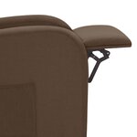 vidaXL Fauteuil inclinable électrique Marron Tissu