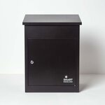 Boîte à colis moyenne 1 porte Noire à accès frontal Acier galvanisé SMART PARCEL BOX®