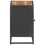 vidaXL Table de chevet 40x30x50 cm Bois de manguier et canne naturelle