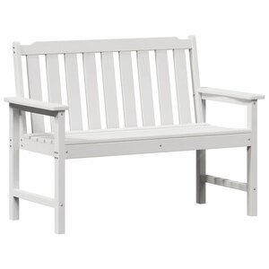 vidaXL Banc de jardin Blanc 120 x 59 x 88 cm HDPE