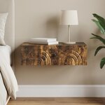 vidaXL Table d'appoint murale 59 x 34 5 x 17 cm Bois d'ingénierie