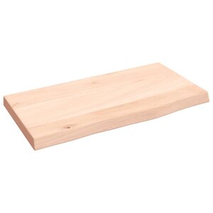 vidaXL Étagère murale 40x20x2 cm bois de chêne massif non traité