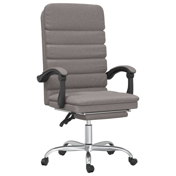 Fauteuil de massage inclinable de bureau informatique étude tissu taupe 02_0025422