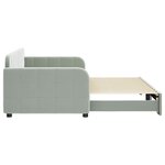 vidaXL Lit de jour avec lit gigogne gris clair 90x200 cm velours