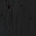 vidaXL Lit de jour Noir 90x200 cm Bois de pin massif