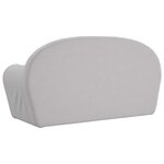 vidaXL Canapé-lit enfants 2 places gris clair peluche douce