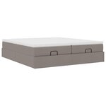 VidaXL Cadre de lit ottoman avec matelas taupe 180x200 cm tissu