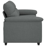 vidaXL Canapé à 2 places gris foncé 180x81x84 cm tissu