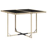 vidaXL Ensemble à manger de jardin avec coussins 5Pièces Beige poly rotin