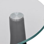 Vidaxl table basse avec dessus de table en verre rond noir brillant