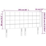 vidaXL Tête de lit à LED Rose 203x16x118/128 cm Velours