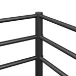 VidaXL Lit superposé sans matelas noir 90x190 cm acier