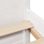 vidaXL Lit bibliothèque sans matelas blanc 120x190 cm bois pin massif