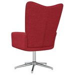 vidaXL Chaise de relaxation Rouge bordeaux Tissu